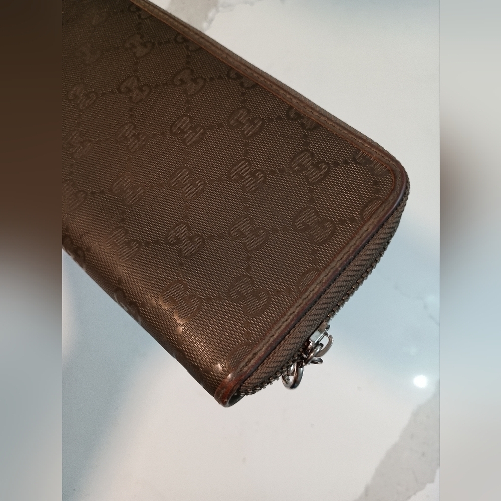 GUCCI Guccissima Bronze Long Wallet - Picture 4 of 15